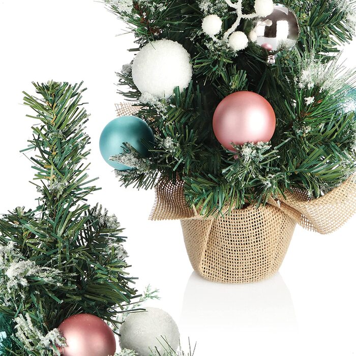 Штучна Різдвяна ялинка COM-FOUR з ялинковими кулями-прикрашена ялинка для різдвяного прикраси-Різдвяна ялинка
