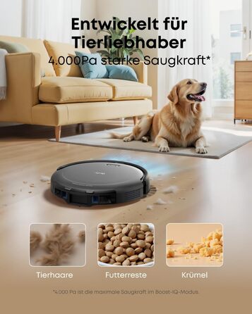 Робот-пилосос eufy C10 з автоматичною станцією самоочищення, 7,3 см, для прибирання килимів, з бічною щіткою для кутів, лазерна та інфрачервона навігація