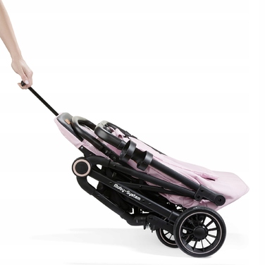 Дитячий візок-прогулянка Moby-System LENA PINK PRO з функцією валізки