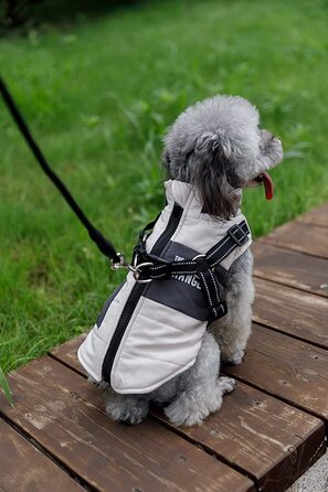 Пальто для собак Lairle, зимова куртка для собак, пальто для собак, пальто для цуценят, куртка, жилет, одяг для маленьких собак, пальто для собак середнього розміру, м білий