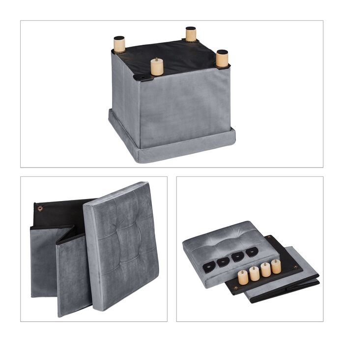 Зручний пуф Relaxdays з підспівателем