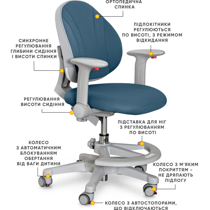 Дитяче крісло Evo-kids Mio-DB (арт.Y-407 DB)