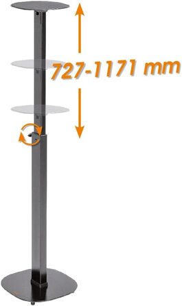 Підставка для динаміків My Wall HS 23 L, висувна, підлого типу, регульована по висоті, чорний колір, 2 шт.