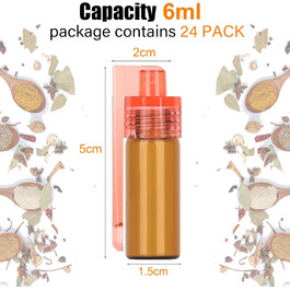 Набір скляних банок для спецій 30 шт. з дозатором, вологостійкі етикетки, 120 мл, чорний колір, з 24 пластиковими кришками