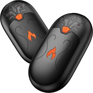 Електричні грілки для рук, 2 шт., з підзарядкою, 24 години тепла, 3 режими нагріву, портативні, для жінок, чоловіків, пацієнтів з ревматоїдним артритом (чорні)