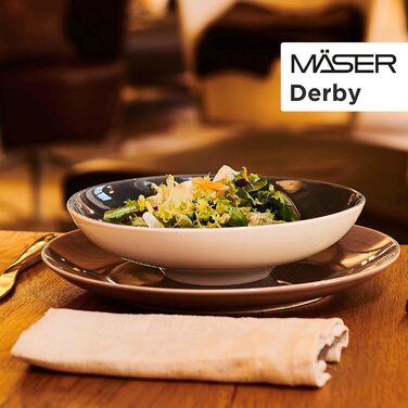 Набір посуду MÄSER Derby Premium для 4 осіб, 16 предметів, сучасний комбінований сервіз з міцної порцеляни в пастельних кольорах, гастрономічна якість