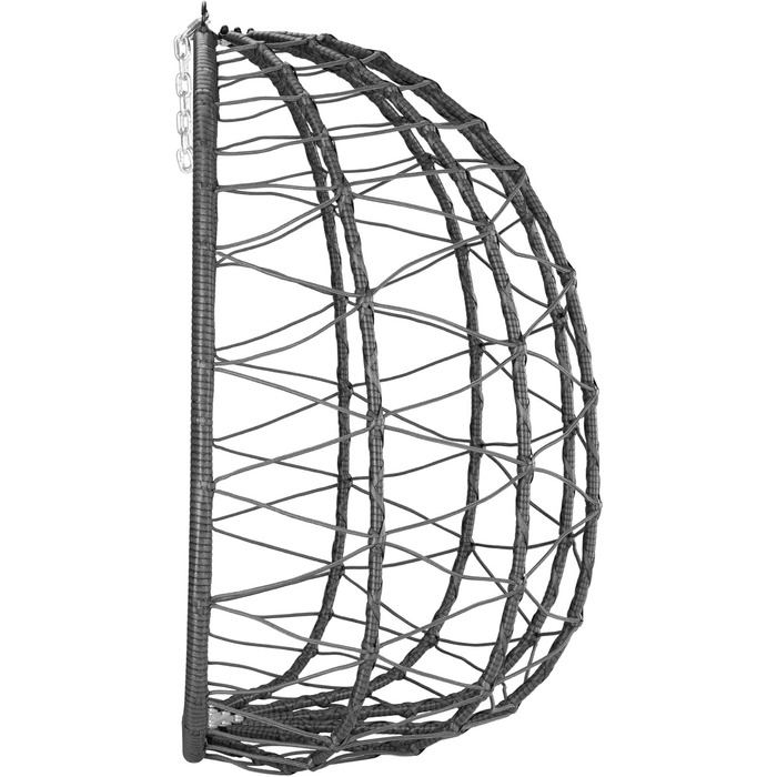 Підвісне крісло-гойдалка з каркасом Anthrazit (антрацит) для дому та саду. Комплект з подушкою та підстилкою. Ідеально для балкону, тераси, саду. Штучне волокно.