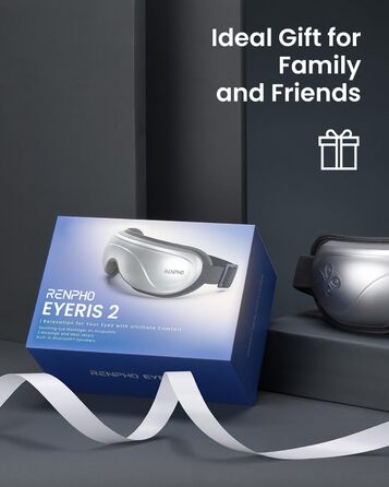Масажер для очей RENPHO Eyeris 2 з підігрівом та вібрацією - для релаксації та покращення сну, сріблястий