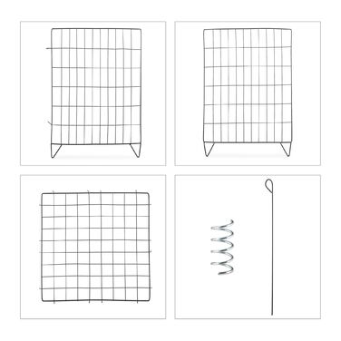 Набір з 2 компостерів Relaxdays з металу та ґраткою для дна