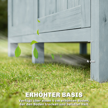 Садовий шафка з дерева, стійкий до погодних умов, навіс для інструментів з подвійними дверима, магнітний замок, для саду, тераси, 85 x 54 x 170 см, сірий