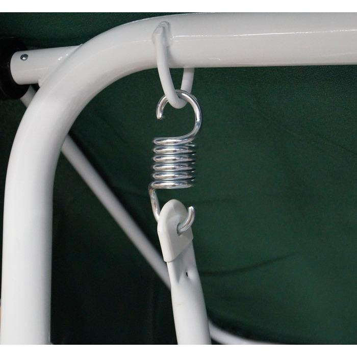 Гойдалка для відпочинку DEGAMO Hollywood Florida 3-місна, кольорова, надміцне виконання (Білий/Зелений)