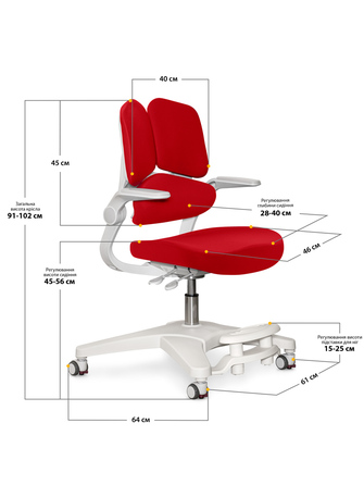 Дитяче крісло Mealux Trident Red (арт.Y-617 KR)