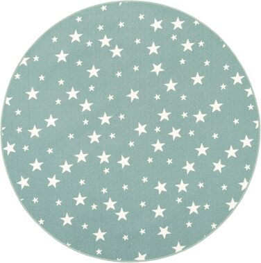 Дитячий ігровий килимок Snapstyle Stars Mint Green Round, 7 розмірів (240 см)