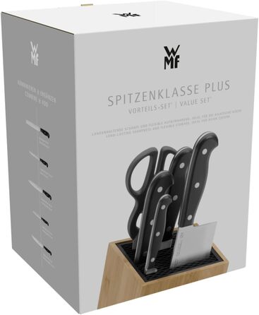 Набір ножів WMF Spitzenklasse Plus Asia з блоком FlexTec, 6 предметів, Made in Germany