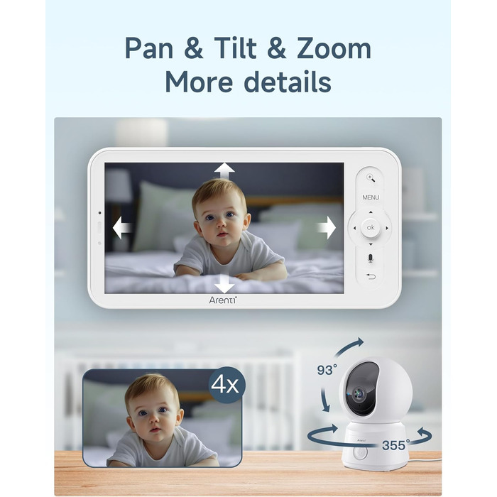 Радіоняня Arenti з камерою та додатком, 5