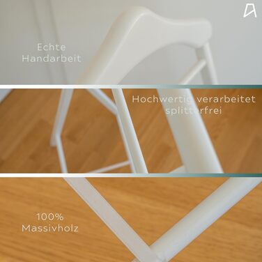 Діловий столик з масиву дерева, 3 кольори – готовий до збирання, столик-слуга для спальні, гардеробної, ванної кімнати та передпокою | Kleiderablage (Білий) Білий 1