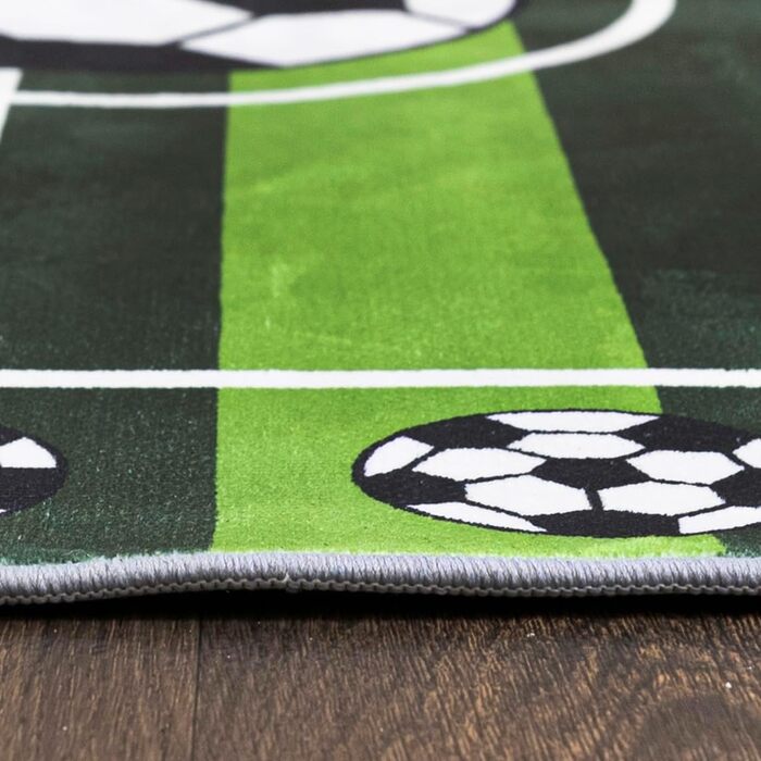 Килим для дитячої кімнати Mazovia можна прати - Футбольний килимок - Дитячий килимок для дитячої кімнати - Ігровий килимок нековзний підходить для теплої підлоги - Зелений (200 x 300 см, Зелений / Jxh)