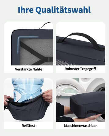 Набір органайзерів для валізи ECOHUB, 7 предметів, дорожні пакувальні куби з рецикльованого PET, темно-синій