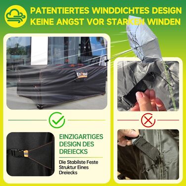 Чохол для садово-патіо меблів Enzeno, 242x182x100 см, водовідштовхуючий, 420D Oxford, захист від зими, для саду та тераси