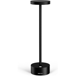 LED-стійка лампа Neu Stiletto IP54: USB-C, бездротова, регулювання інтенсивності, для дому та ресторану (чорний)