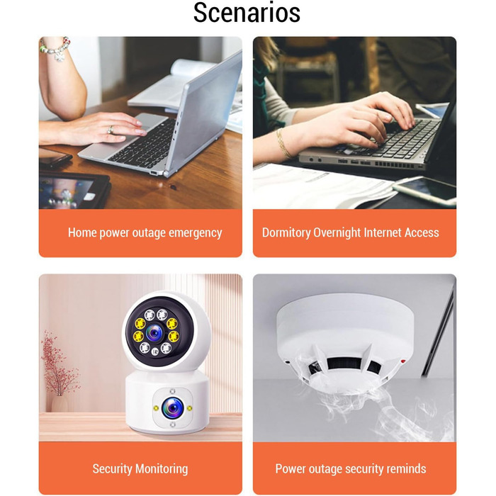 ДБЖ (UPS) з акумулятором, 6000 мАг, резервне живлення з інтелектуальною LED-індикацією, 5 В, 9 В, 12 В вихід, багатофункціональний захист, неперервна подача живлення (EU-штекер)