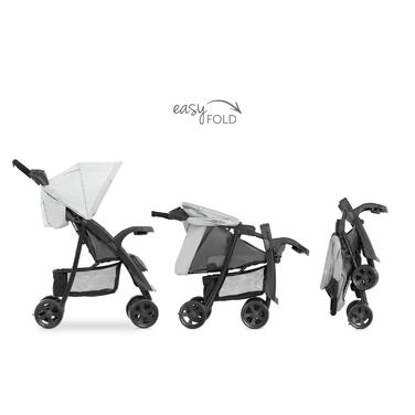 Дитяча коляска Hauck Shopper Neo II сіро-чорна, від народження до 22 кг, з регульованою ручкою та великим кошиком