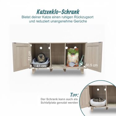 Relaxdays XXL комод для котячого туалету