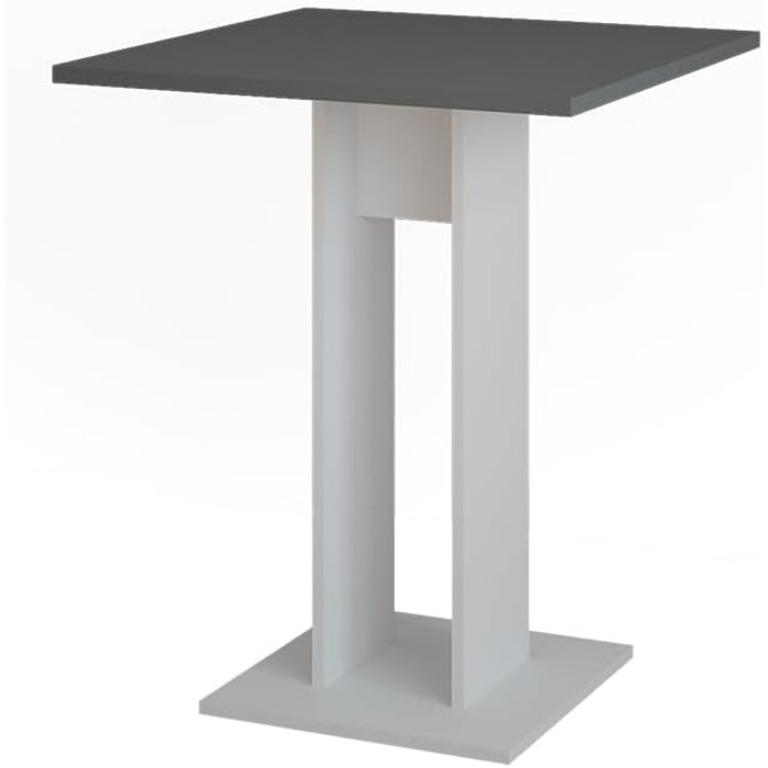 Стіл журнальний Vicco Repose, 65x65 см, білий/антрацитовий