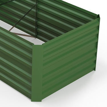 Outsunny Сталева піднята грядка, Грядка з холодним каркасом Садова клумба Flower Box Pluggable, Кашпо Box 180x90x60см для саду, балконного патіо, овочевої грядки для квітів, рослин, фруктів