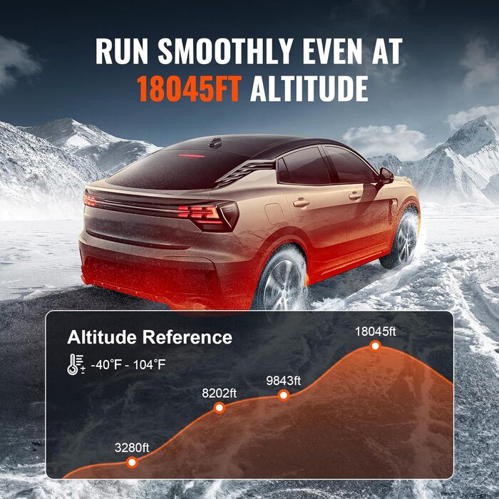 Дизельний повітряний опалювач VEVOR 2kW 12/24V з LCD-дисплеєм та пультом керування для авто, фургонів, автобусів