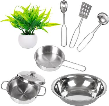 Дерев'яна дитяча кухня Kinderplay з LED та звуками приготування їжі, регульована висота 92–107 см, ігровий набір для дітей від 3 років, повний комплект з аксесуарами, світло-сірий колір (Modern - Weiß)