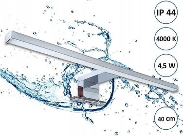 Дзеркало для ванної кімнати HAJDUK FURNITURE з підсвічуванням 4000K IP44 Sonoma, 70x60 см - з полицею та LED