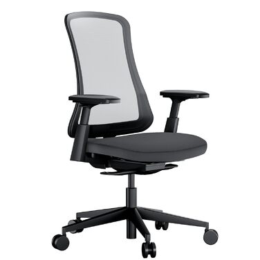 Офісний стілець ProtoArc Flexer ергономічний чорний з регулюванням глибини сидіння та дихаючою сітчастою спинкою для дому та офісу