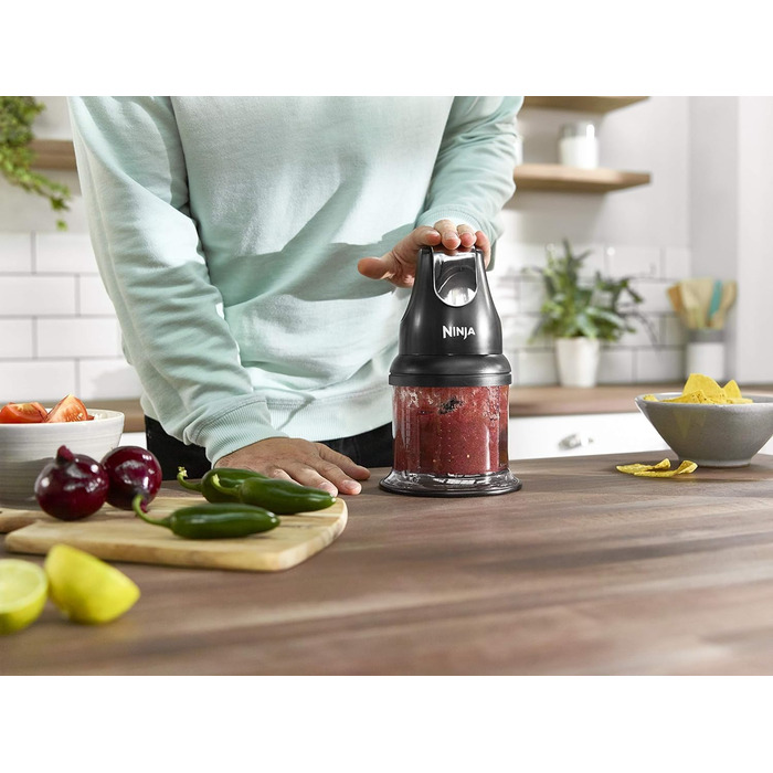 Електричний подрібнювач Ninja Express Chop Mini NJ1002EUBK – подрібнювач зелені та овочів, чорний