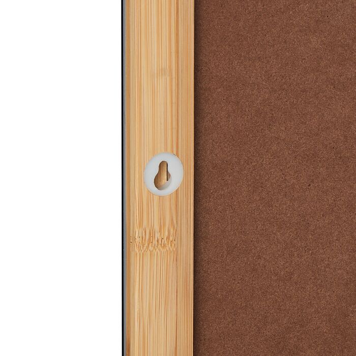 Дзеркало для ванної кімнати Relaxdays на стіну з бамбуковою полицею