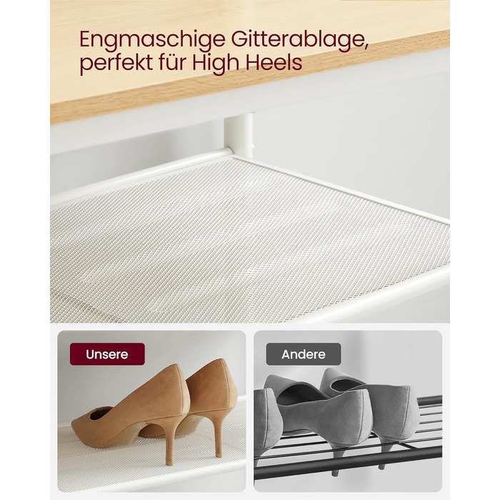 Стійка для одягу VASAGLE з дзеркалом та банкеткою, 35 x 98 x 180 см, для передпокою, спальні, вітальні, індустріальний дизайн, vintagebraun- schwarz, з полицею для взуття