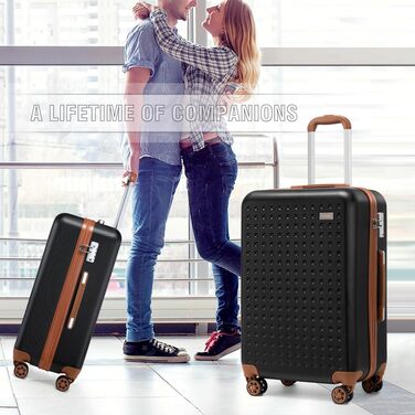 Чемодан-валіза KONO з жорсткою оболонкою, 76x50x31 см, білий (чорний, S 57x40 см) з TSA замком та 4 спіннер колесами