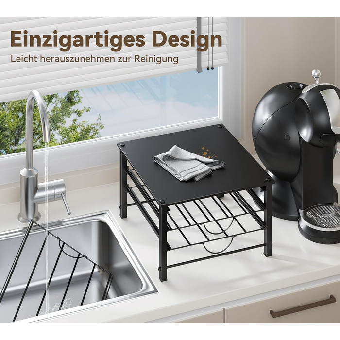 Тримач для капсул Dolce Gusto, металева висувна шухляда на 5 ярусів (90 капсул)