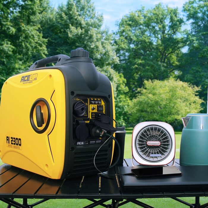 Бензиновий генератор Aceup Energy Inverter 3400W з інвертором, 230V/12V, USB, цифровий дисплей, 4-тактний, 23кг. Для дому, кемпінгу, відпочинку на природі.