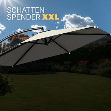 Cantilever Parasol Alu Cream Ø300см Захист від ультрафіолету 80+