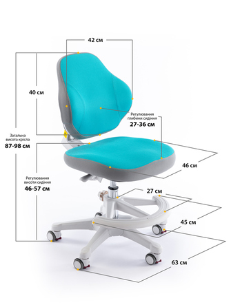 Дитяче крісло Evo-кids Mio Classic Blue (арт.Y-405 KBL)