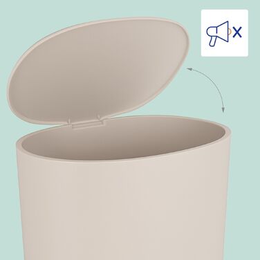 Відро для сміття Relaxdays з м'яким закриттям, 7 л