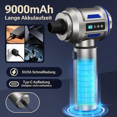 Акумуляторний ручний пилосос Yomile AD10 для авто та дому, 27000Па, 150Вт, бездротовий портативний міні-пилосос з функцією обдуву