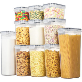 Vtopmart Набори контейнерів для зберігання продуктів з кришкою, 32 шт. BPA-free, для кухні, борошно, цукор, крупи, з ручкою та етикетками