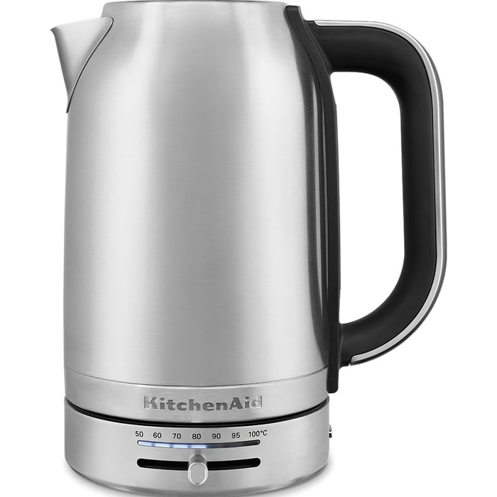 Електричний чайник KitchenAid з регулюванням температури 50-100°C, 1.7L, нержавіюча сталь, з фільтром від накипу