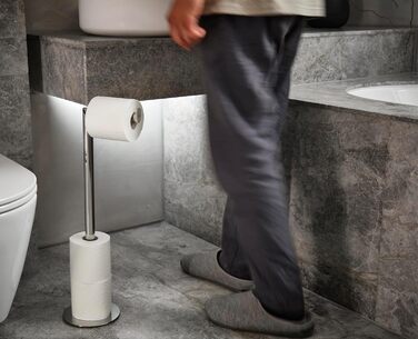 Тримач для туалетного паперу Joseph Joseph EasyStore Luxe з кришкою, нержавіюча сталь, на 3 рулони