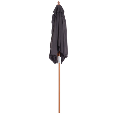 Outsunny Parasol Складна садова парасолька з деревини ялиці, 3-ступінчаста регульована, темно-сіра, 200x150x230см