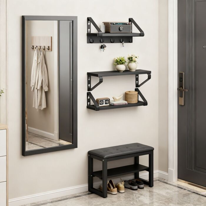 Набір полиць для стін Relaxdays (3 розміри)