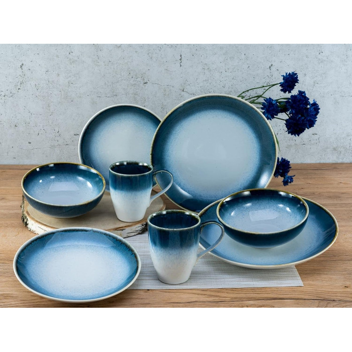 Cascade Bowls Mix Series, набір чаш Будди з 4 предметів (синій, комбінований набір із 8 предметів), 17546