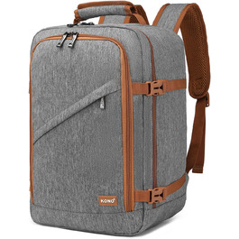 Кабінний рюкзак Kono 40x20x25 см для Ryanair, 20L, сірий/коричневий